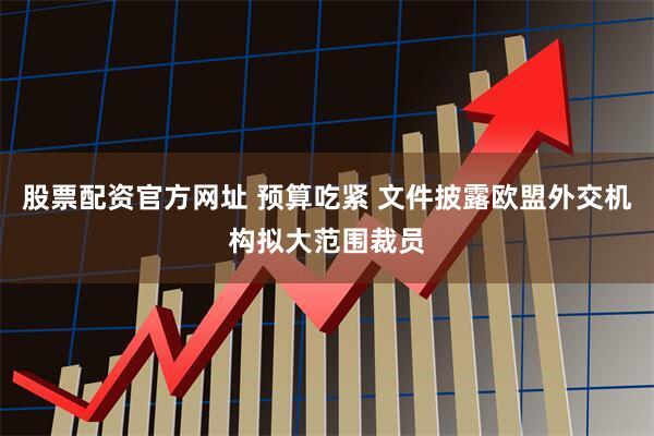 股票配资官方网址 预算吃紧 文件披露欧盟外交机构拟大范围裁员