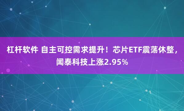杠杆软件 自主可控需求提升！芯片ETF震荡休整，闻泰科技上涨2.95%
